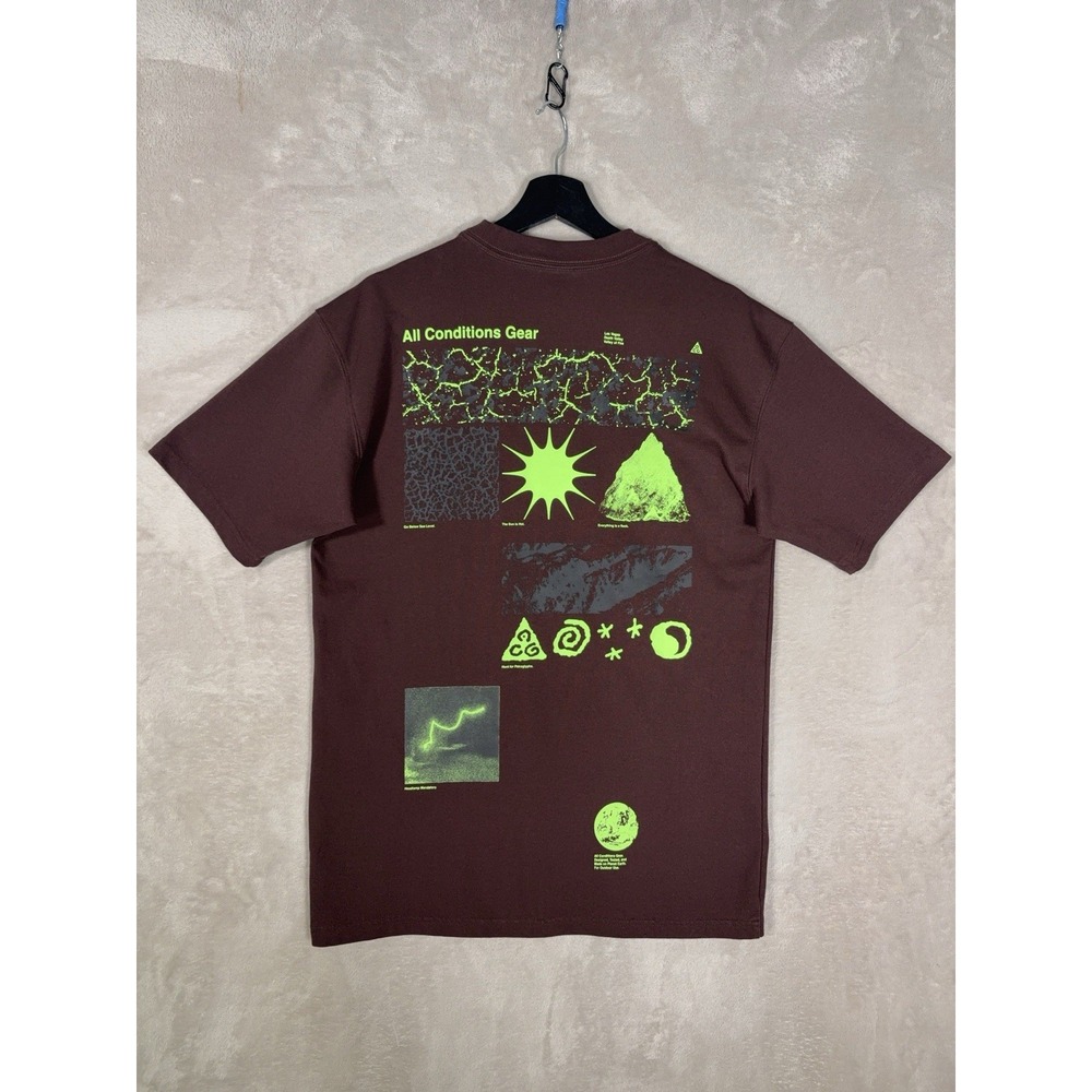 Nike NRG ACG Lunar Change T Shirt Mens Small Brown Graphic All Conditions Gear